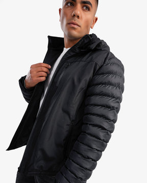 Men's Puffer Jacket In Black