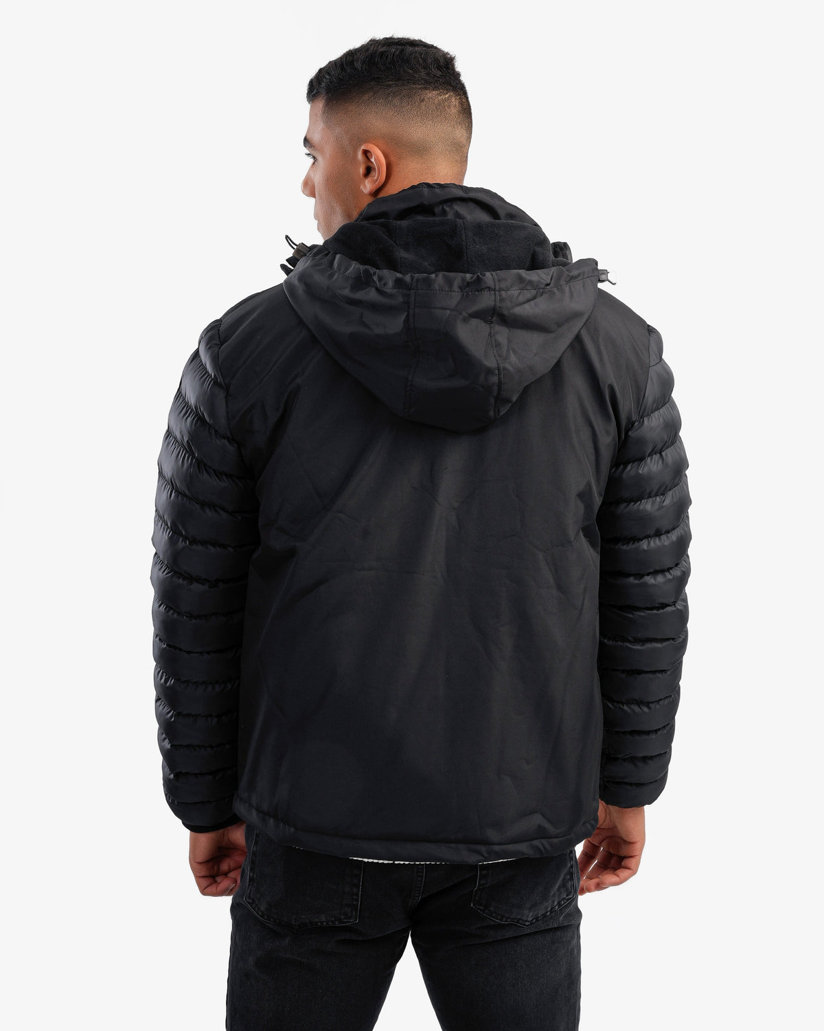 Men's Puffer Jacket In Black