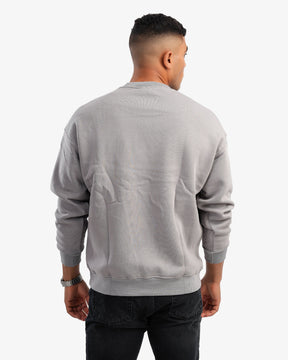 Men's Crew Neck Basic Sweatshirt In Gray