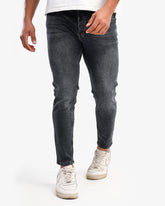 Men’s Slim Fit Denim Trousers In Black