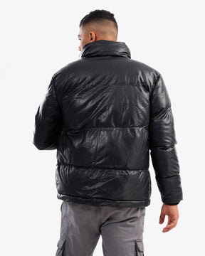 Men’s Waterproof Puffer Jacket In Black