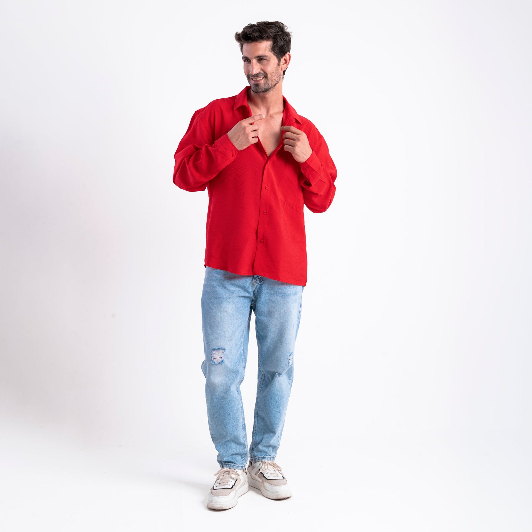 Men's Oversize Loose Linen Shirt