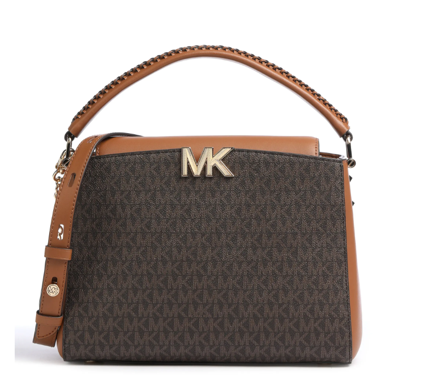 MICHAEL KORS Karlie Medium Leather Crossbody Bag In Brown
