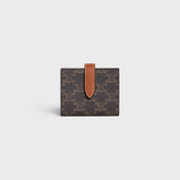 Celine Small Strap Wallet in Triomphe Canvas and lambskin