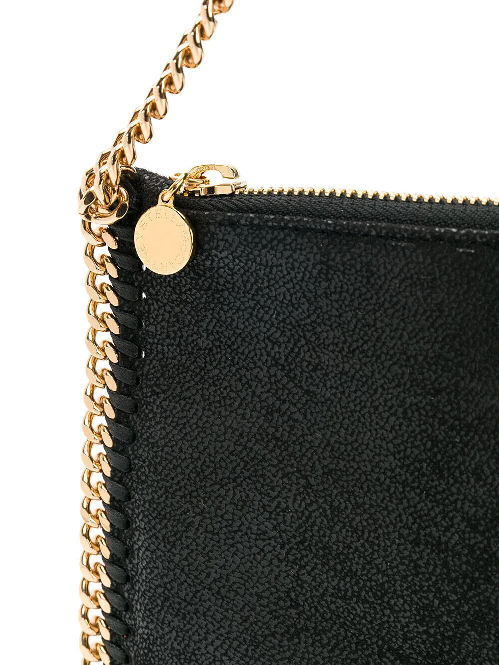 NWT NEW Stella McCartney women's black gold Falabella Clutch Bag