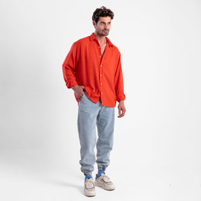 Men's Oversize Loose Linen Shirt