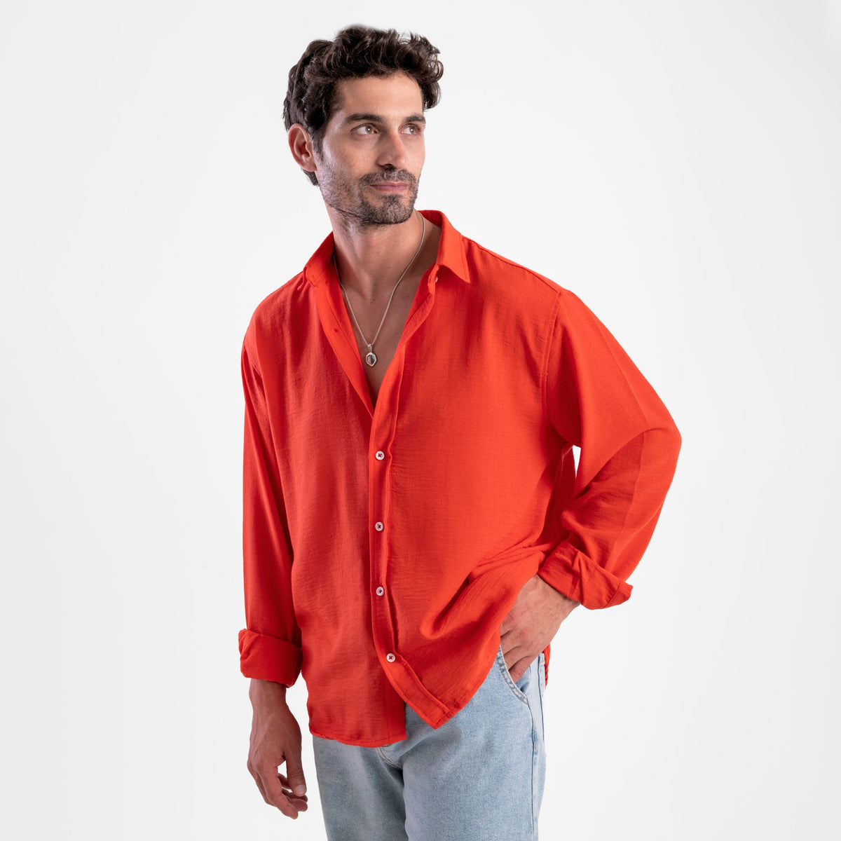 Men's Oversize Loose Linen Shirt