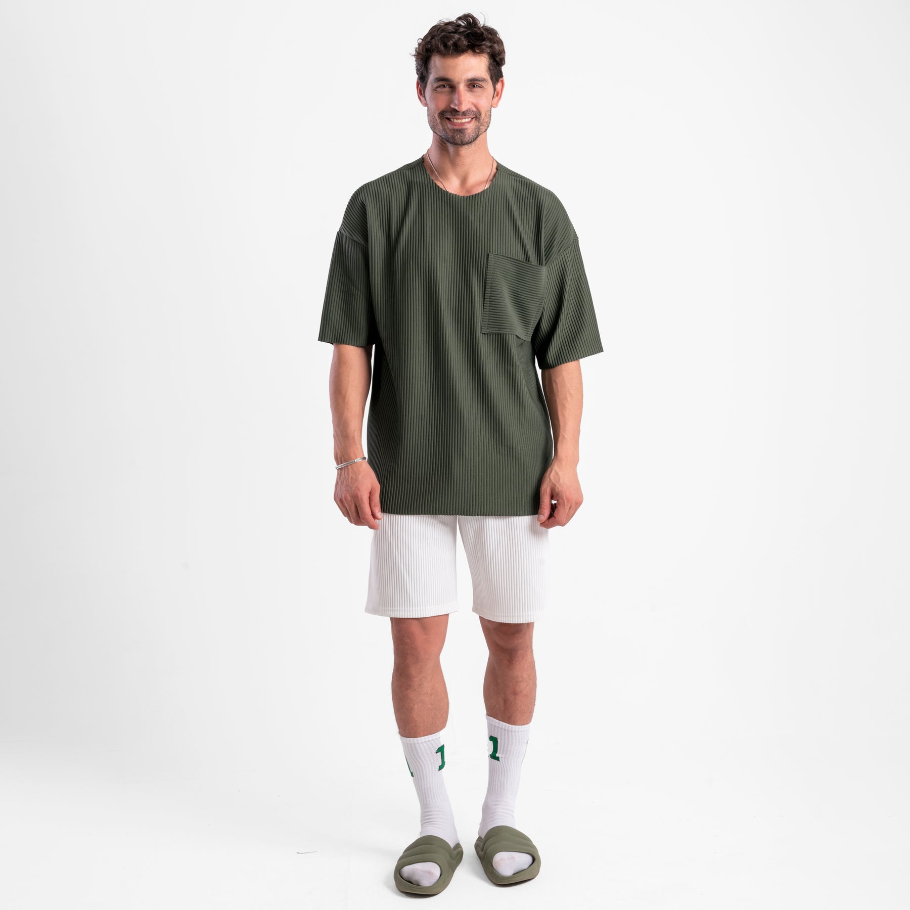 Men's Olive Green Essential T-shirt