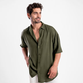 Men's Oversize Loose Linen Shirt