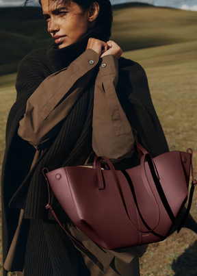 Polene Cyme Mini Edition Textured Black Cherry