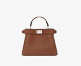 Fendi Peekaboo ISeeU Petite Brown Selleria bag with 306 hand-sewn topstitches