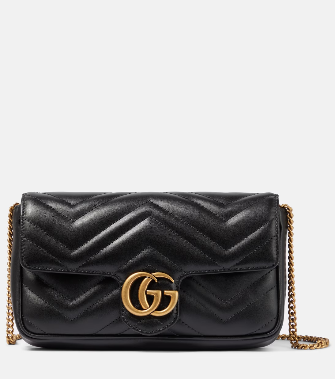 GUCCI GG Marmont leather wallet on chain