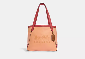 Original Coach Tote Bag In Colorblock With Horse And Carriage