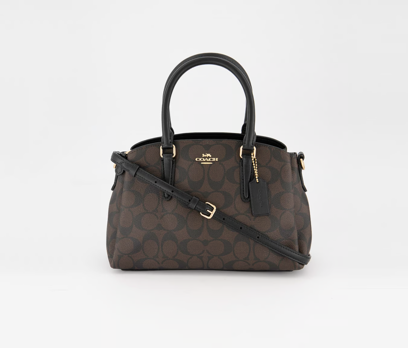 Coach Lillie Carryall Signature Brown Black