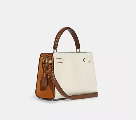 Original Coach Mini Lane Top Handle In Colorblock Bag