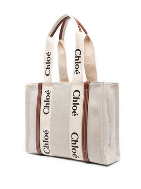 Chloé Woody logo-print tote bag