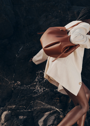 Polene Cyme Edition Textured Cognac