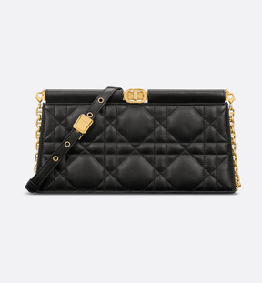 Dior Caro Colle Noire Clutch with Chain