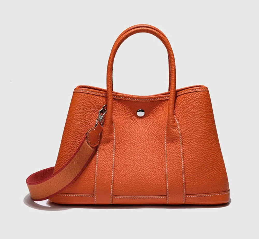 Hermes Garden Orange Black Silver hardware K stamp