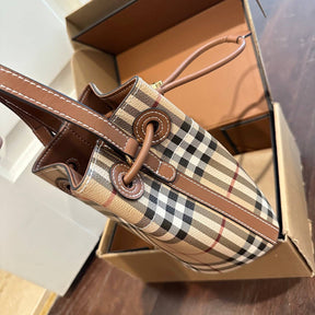 Burberry small TB leather bucket bag