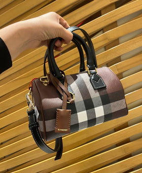 Burberry mini check padlock tote bag