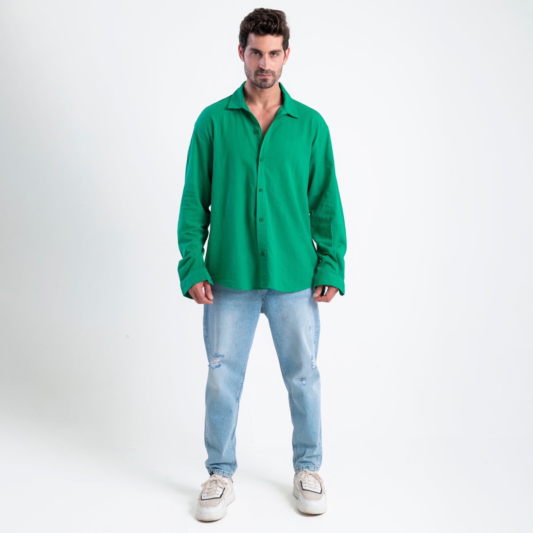 Men's Oversize Loose Linen Shirt