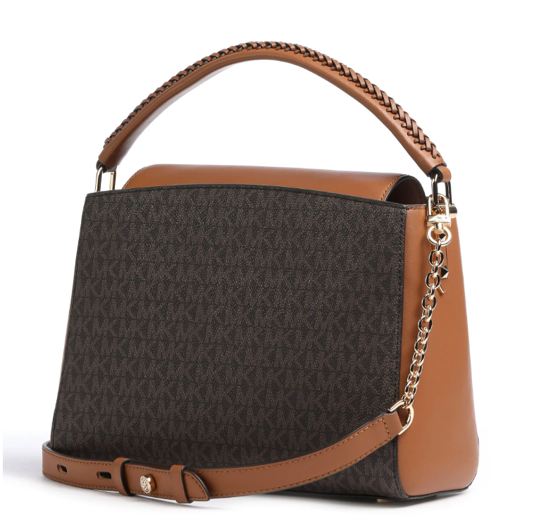 MICHAEL KORS Karlie Medium Leather Crossbody Bag In Brown