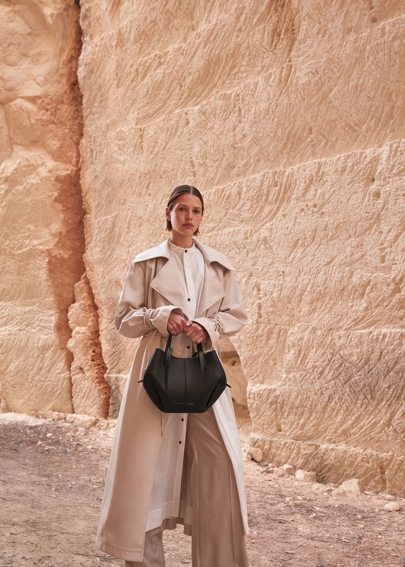 Polene Cyme Mini Edition Textured Black