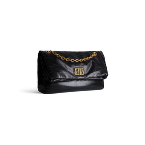 Balenciaga Women's Monaco Medium Chain Bag in Black