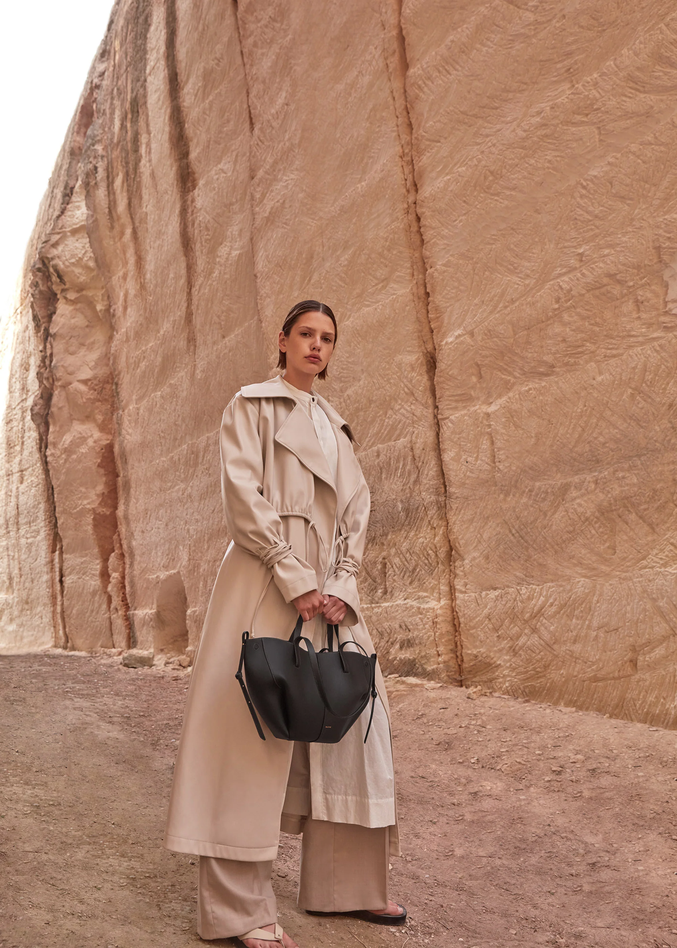 Polene Cyme Mini Edition Textured Black