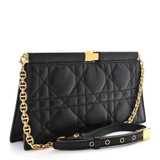 Dior Caro Colle Noire Clutch with Chain