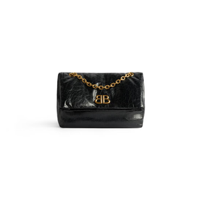 Balenciaga Women's Monaco Small Chain Bag in Black