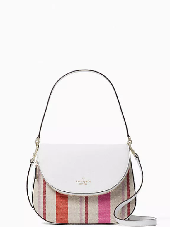 Original Kate Spade New York Leila Striped Canvas Shoulder Bag