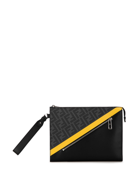 Fendi Diagonal Front Zip clutch bag