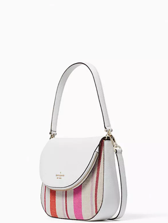 Original Kate Spade New York Leila Striped Canvas Shoulder Bag