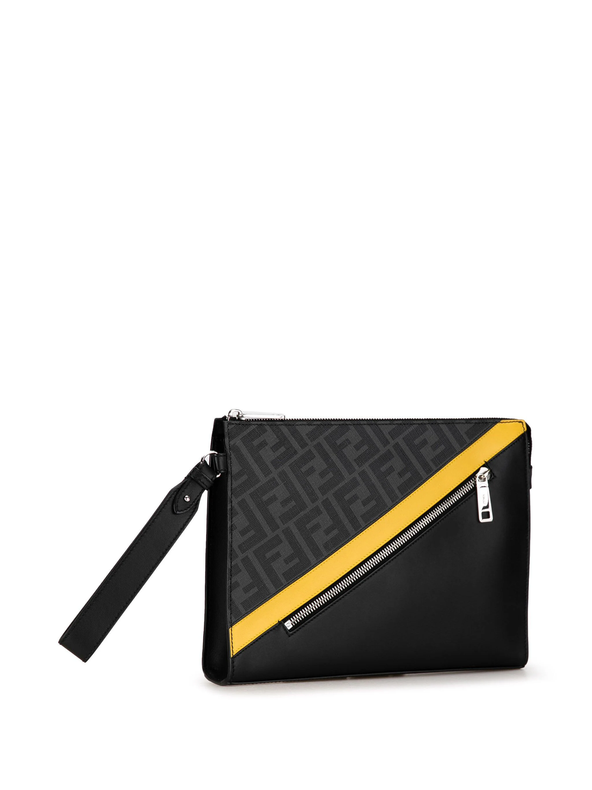 Fendi Diagonal Front Zip clutch bag