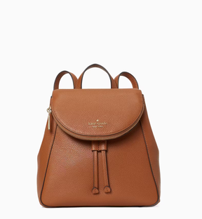 Original Leila Medium Flap Backpack Camel