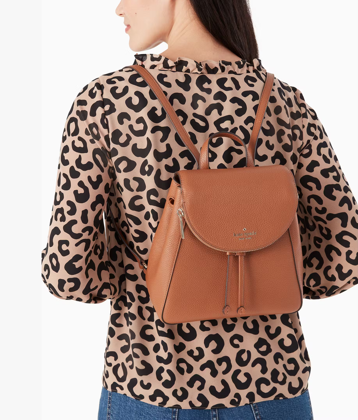 Original Leila Medium Flap Backpack Camel