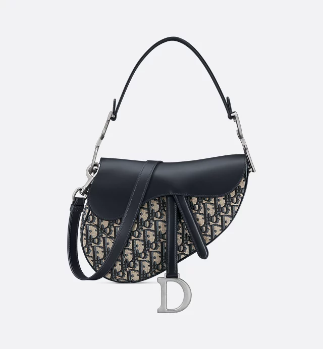 Saddle Bag Dior Oblique Jacquard and Smooth Calfskin