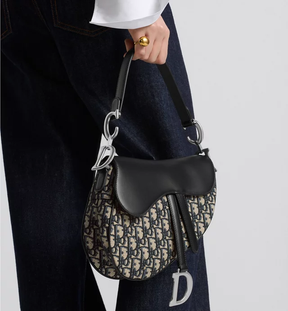 Saddle Bag Dior Oblique Jacquard and Smooth Calfskin