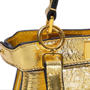 Fendi Peekaboo Gold Leather Bag