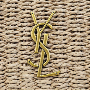 YSL Medium Supple Chain Bag In Raffia