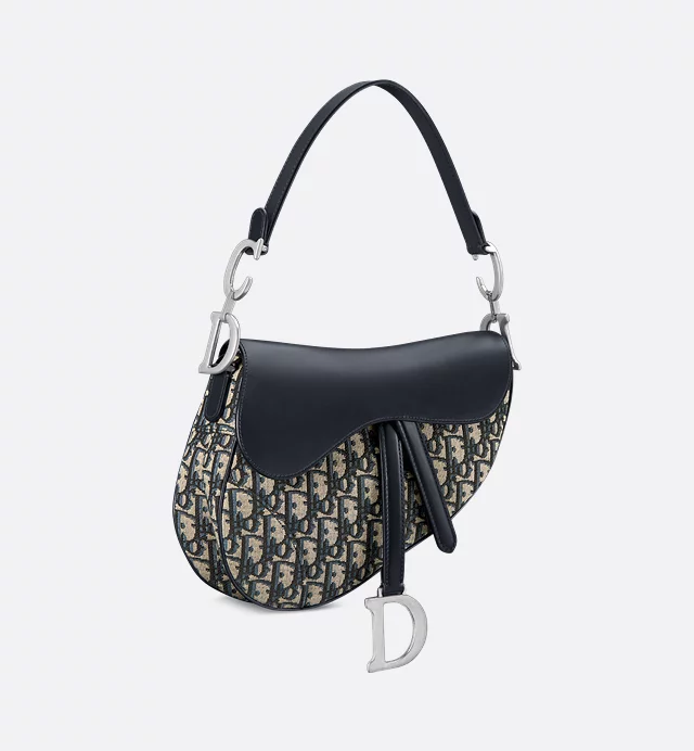 Saddle Bag Dior Oblique Jacquard and Smooth Calfskin