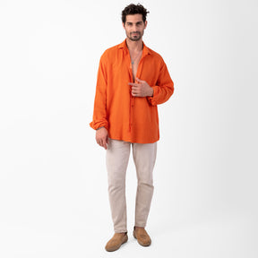 Men's Oversize Loose Linen Shirt