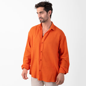 Men's Oversize Loose Linen Shirt