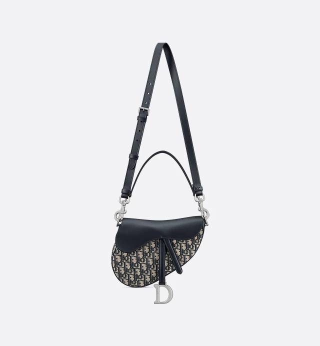 Saddle Bag Dior Oblique Jacquard and Smooth Calfskin