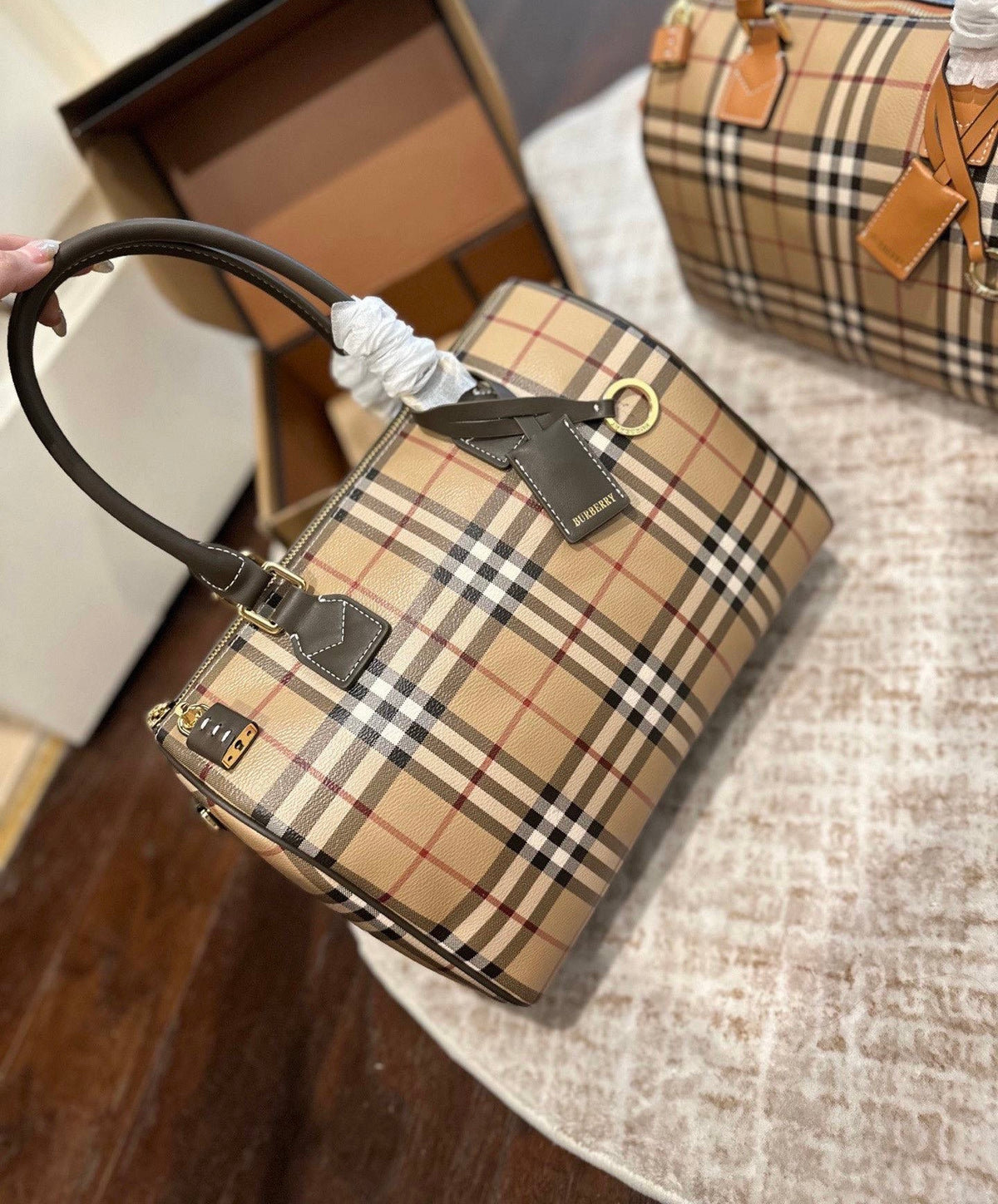 Burberry medium Check satchel bag