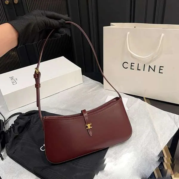 Celine Tina Shoulder Bag In Shiny Calfskin