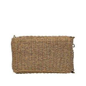 YSL Medium Supple Chain Bag In Raffia