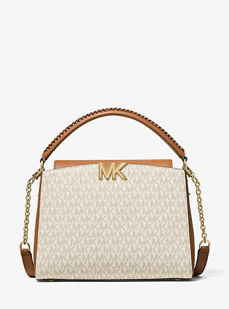 MICHAEL KORS Karlie Small Leather Crossbody Bag In Offwhite